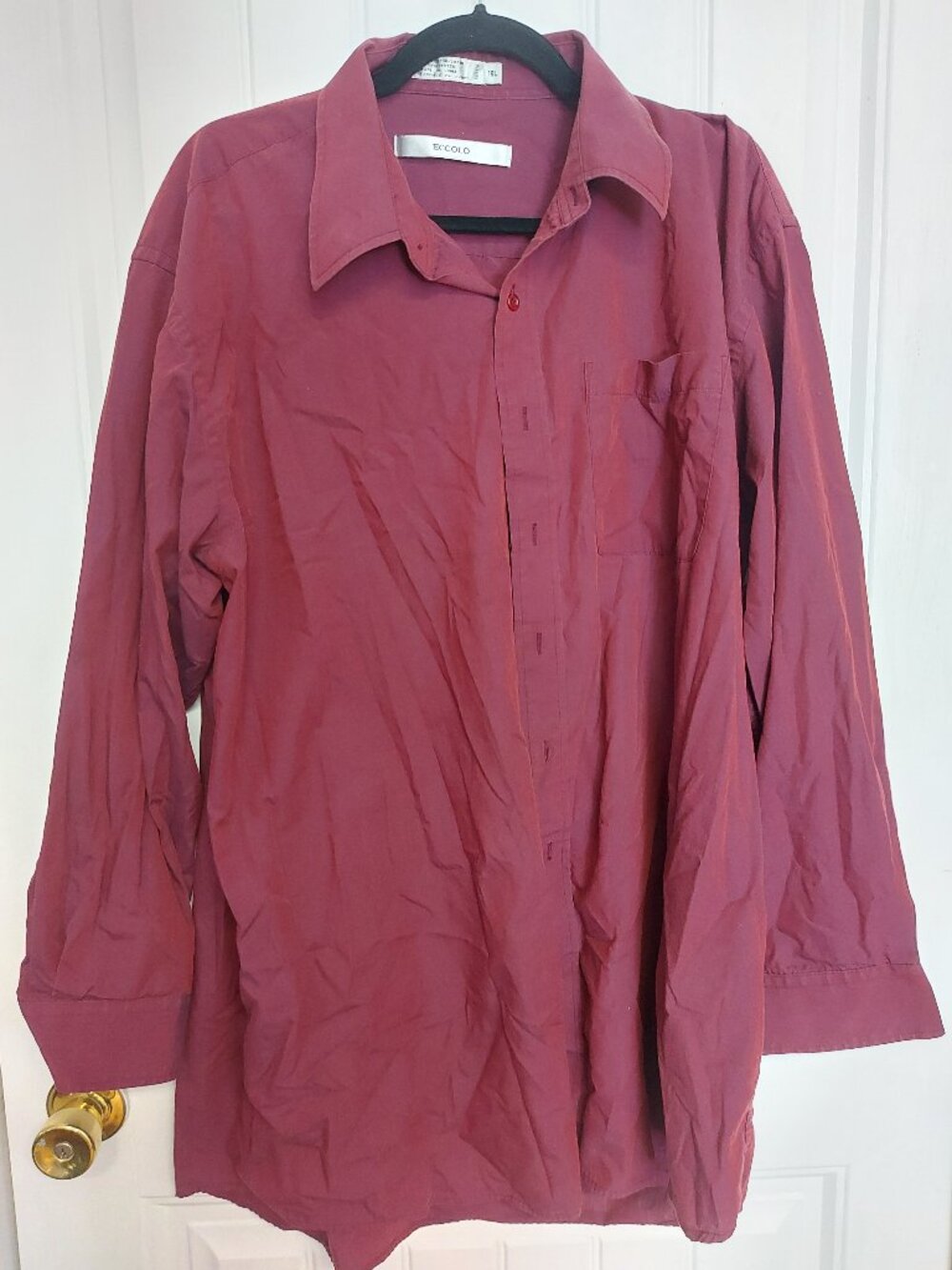 ECCOLO Burgundy Button-Up Shirt 18L